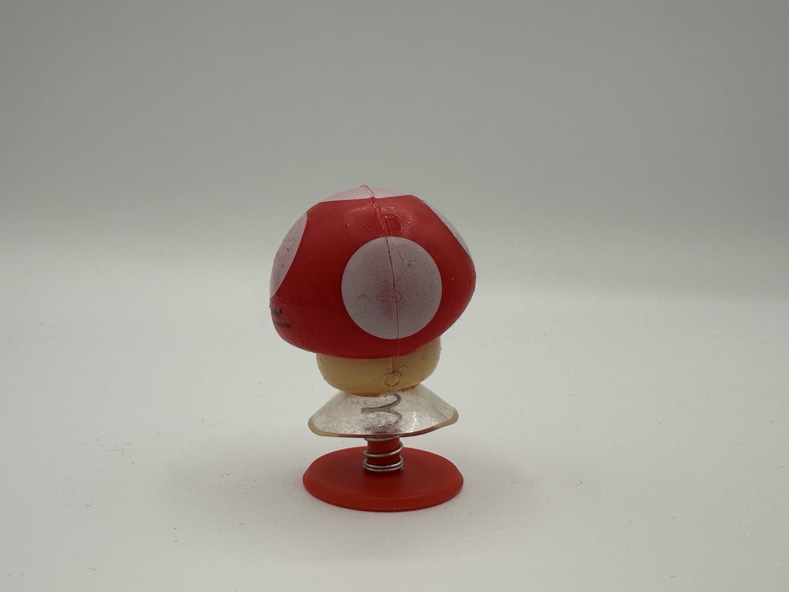Mario Super Bros Spring Popper Jumping Toy Spring Power Up Red Mushroom 2 in.