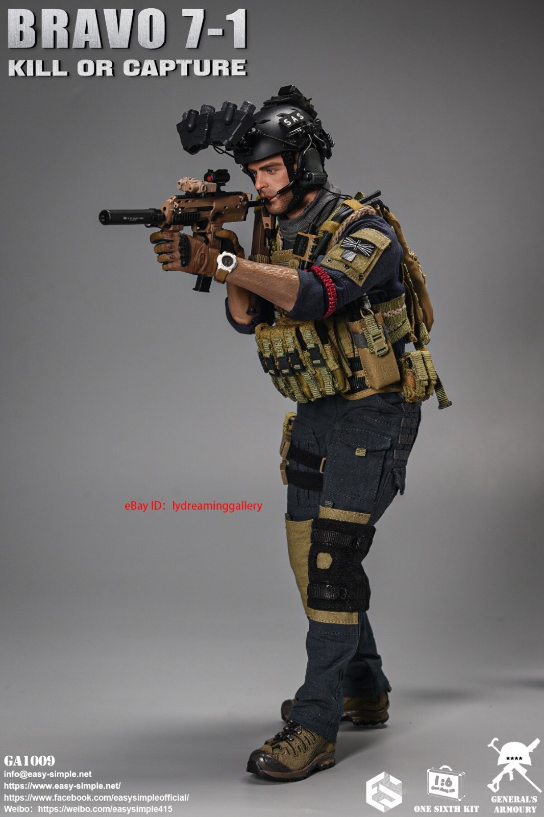 EASY&SIMPLE GA1009 BRAVO 7-1 KILL OR CAPTURE 1/6 Limited Edition Action Figure
