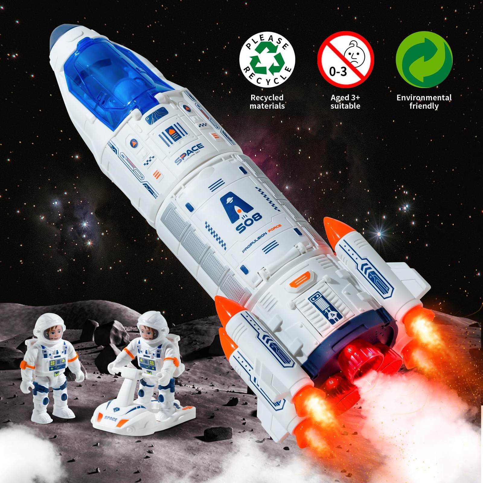 Rocket Ship, Space Shuttle Astronaut & Space Adventure Toys,Science Educational