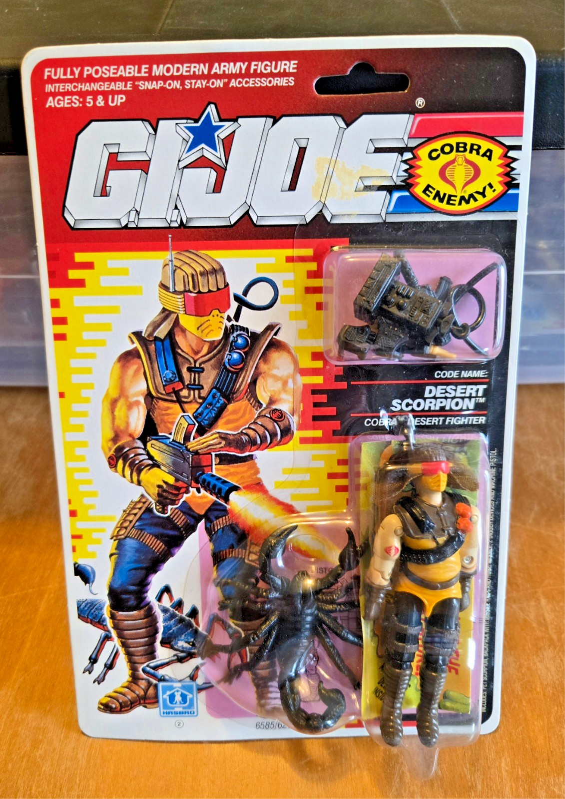 Vintage 1991 Hasbro GI Joe Cobra Desert Scorpion Desert Trooper MOC Excellent