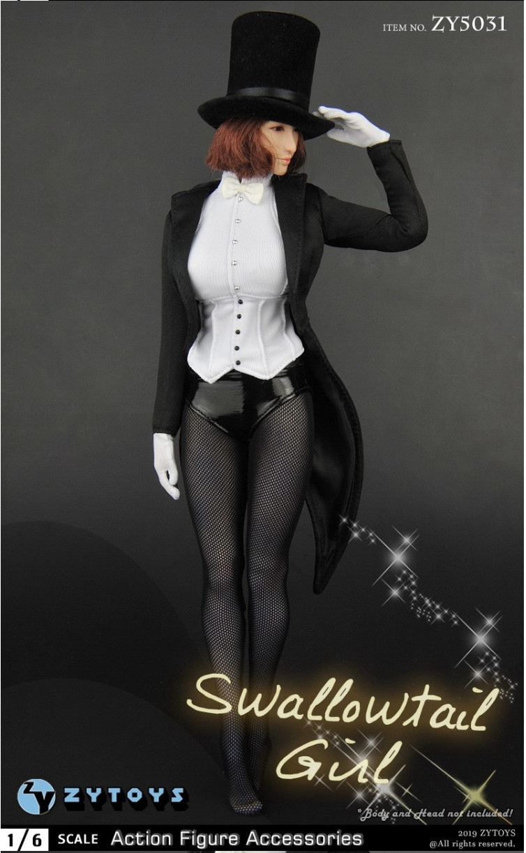 1/6 Female Magician Tuxedo Costume Suit for 12&Prime; PHICEN/Hot Toys Soldier Figure