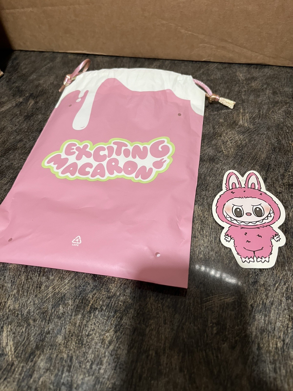 Labubu Monster Popmart Exciting Macaroon Authentic Lychee Berry Open Box