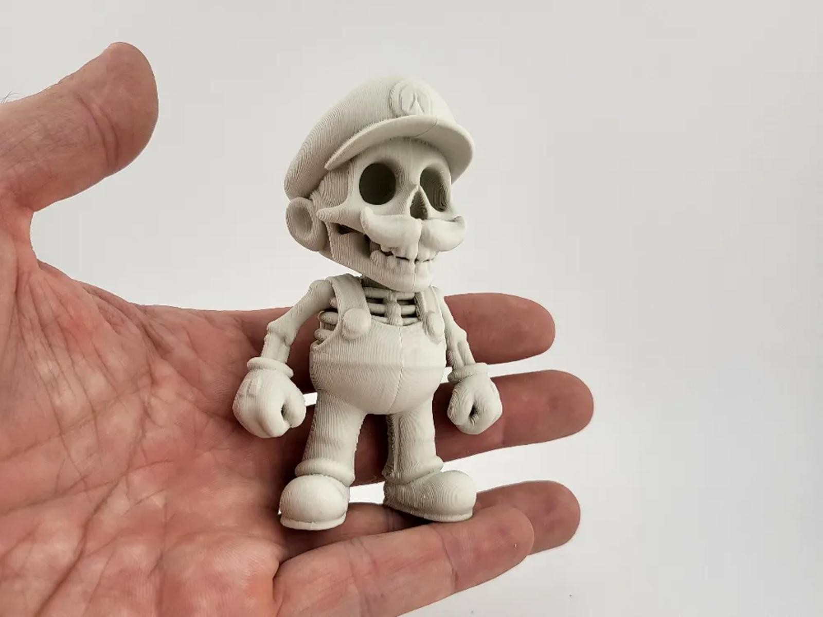 Skeleton Plumber Figure – Inspired by Super Mario – 3D Printed Gamer Decor