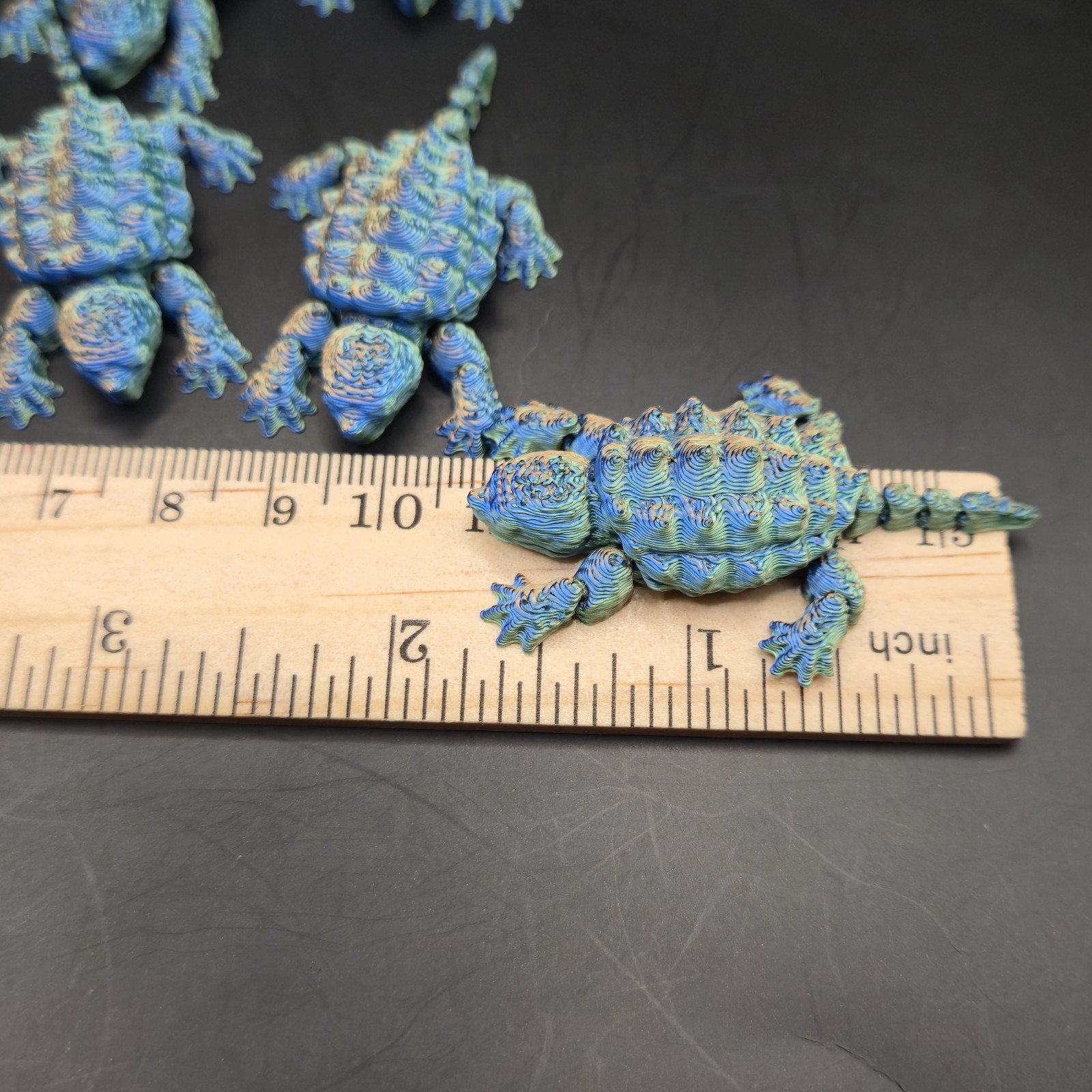2&Prime; Baby Snapping Turtle Figure 3D Printed Novelty Multi Color – 1PC