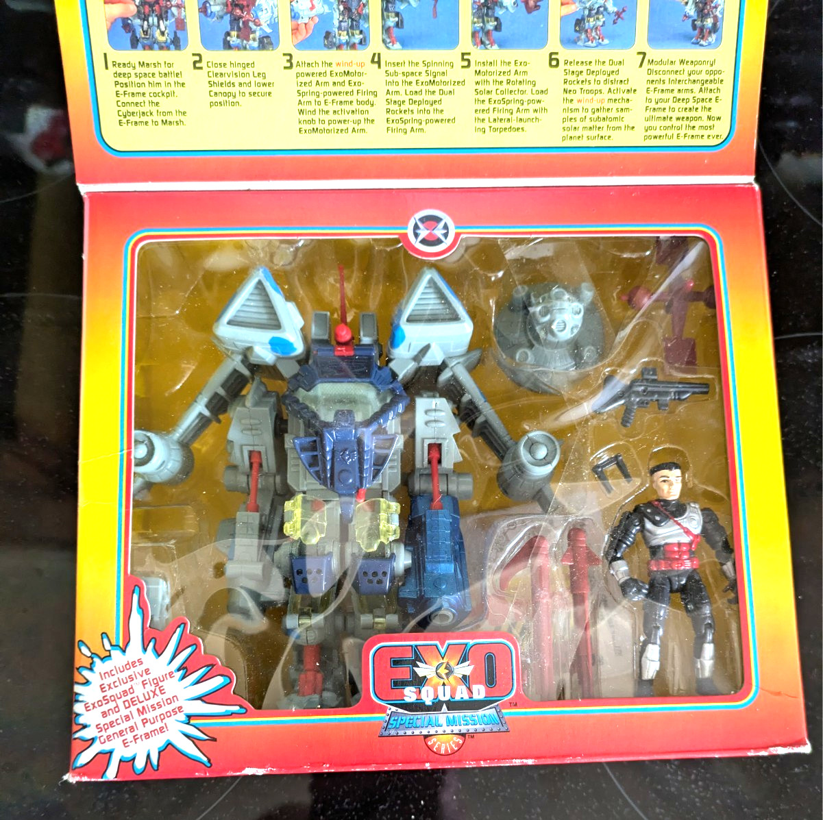Exosquad JT Marsh Deep Space E-Frame Action Figure Box 1995 NEW OPEN BOX