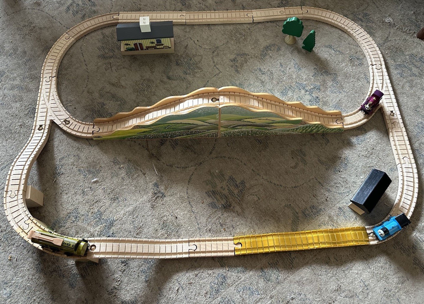 2001 Learning Curve Thomas Train Magic Railroad Muffle Mountain Set! VGUC!