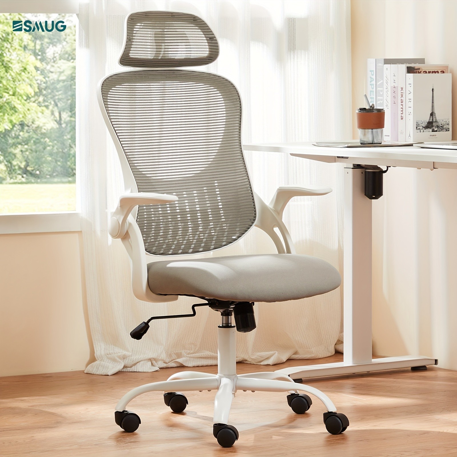Ergonomic High-Back Mesh Office Chair with Lumbar Support & Wheels