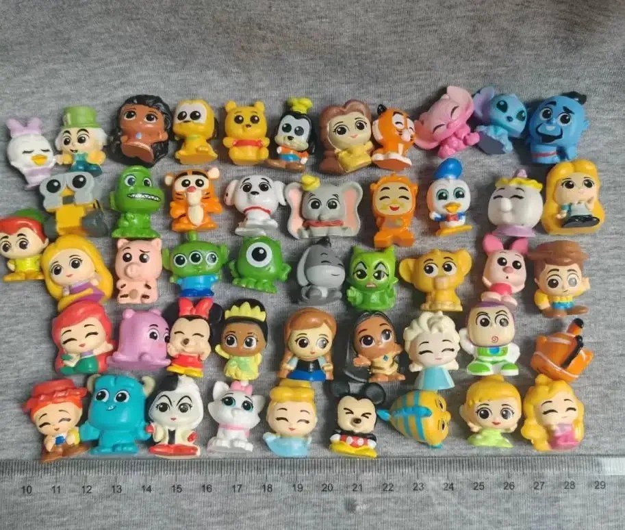 Random 24PCS Cartoon Mini Figure Set Anime Character Collectible Toys Kids Gift