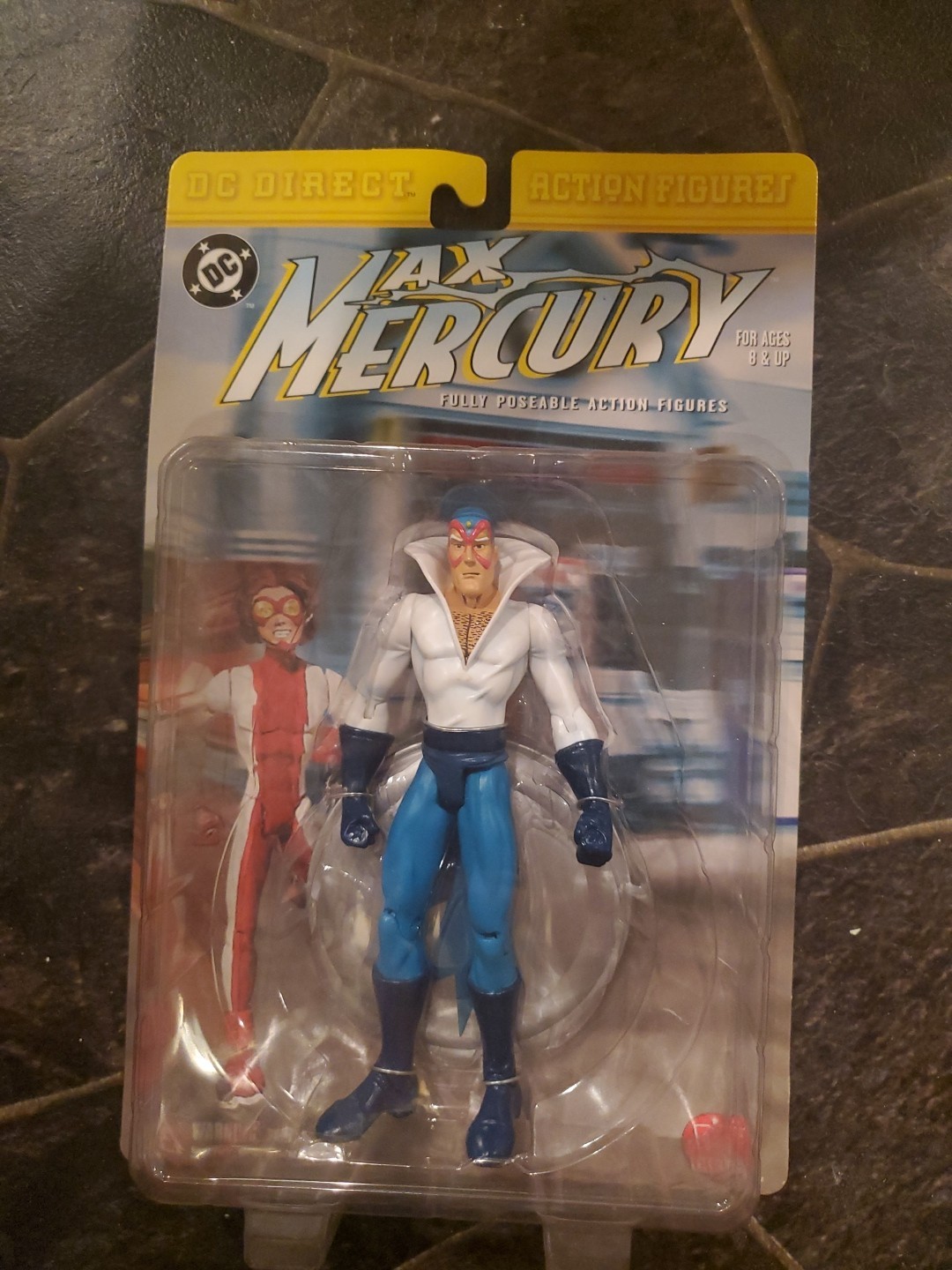 DC Direct Max Mercury Action Figure 2000 DC Comics Flash Retro Cardback