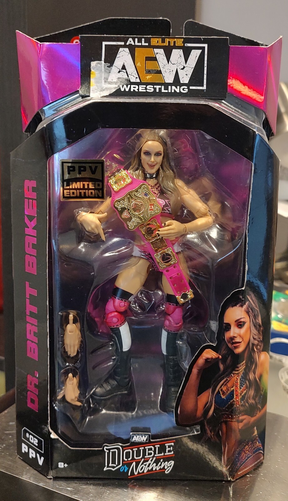 AEW Double Or Nothing DR BRITT BAKER Action Figure #02 PPV Limited Edition NEW