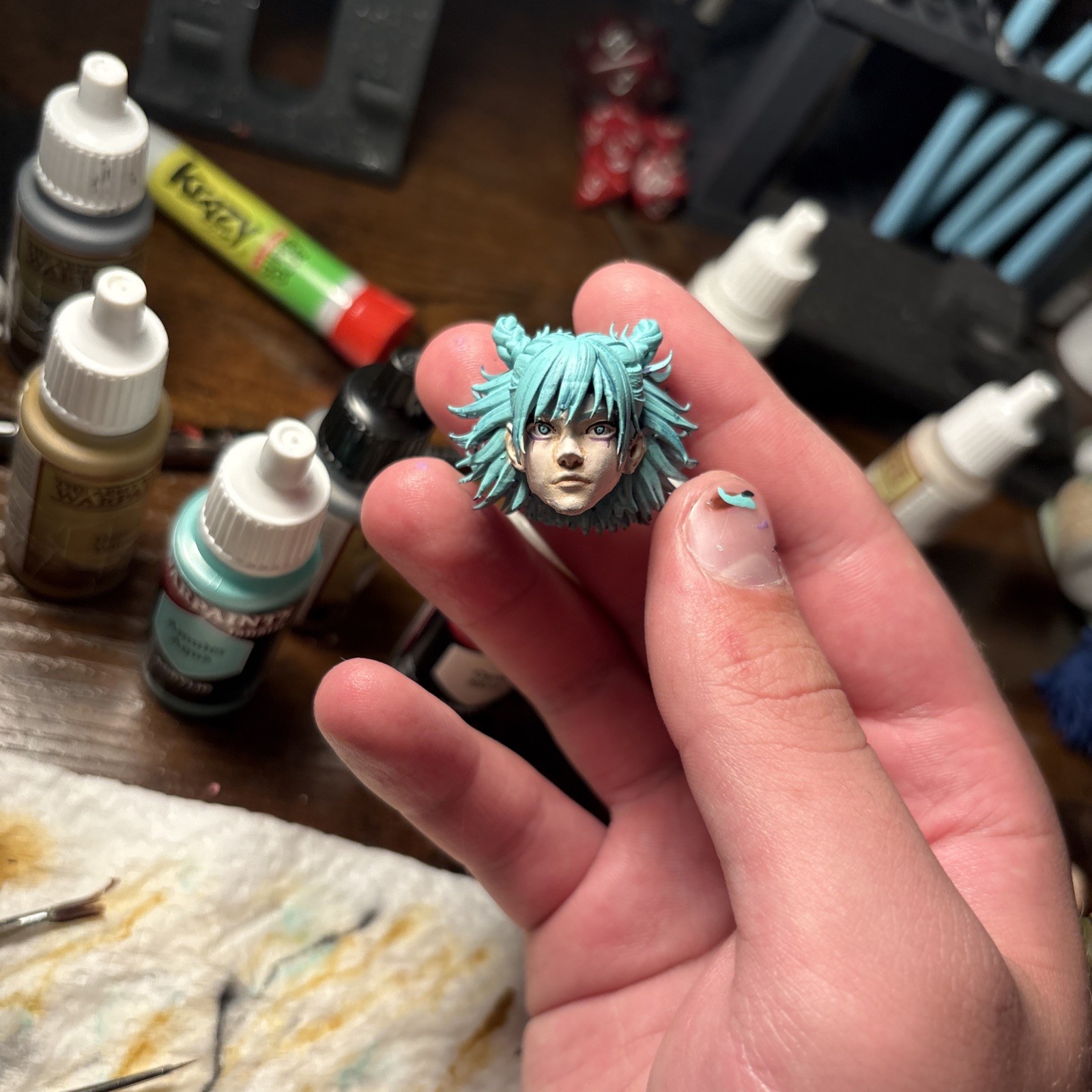Custom 1/12 Scale Kashimo Action Figure Head From Jujutsu Kaisen