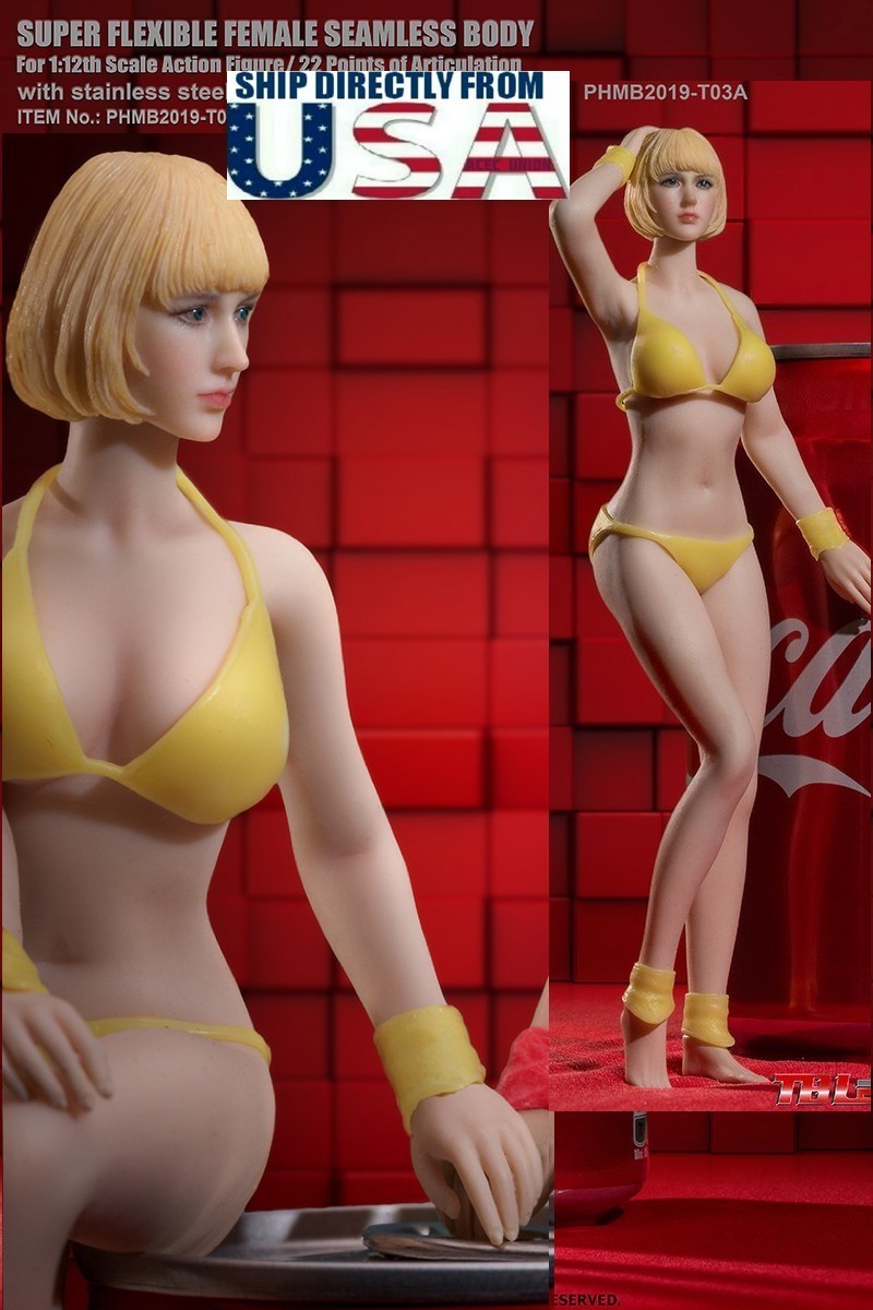 PHICEN 1/12 Female Seamless PALE M Bust T03A 6&Prime; Figure with Head Sculpt TBLeague