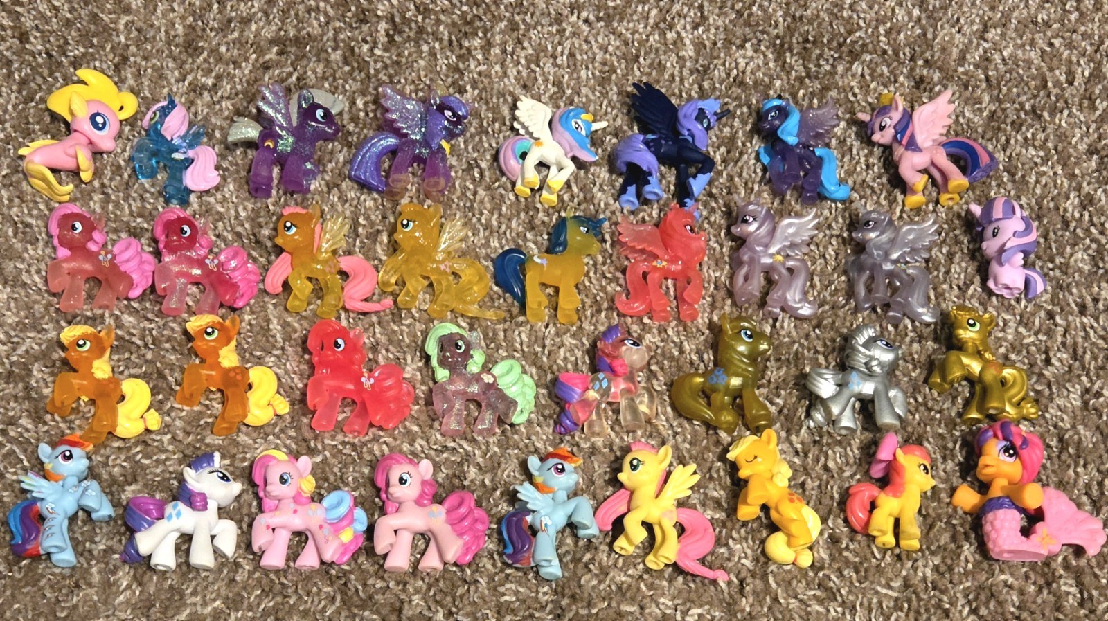 My Little Pony Blind Bag Glitter Transparent Metallic NIGHTMARE MOON Figure lot