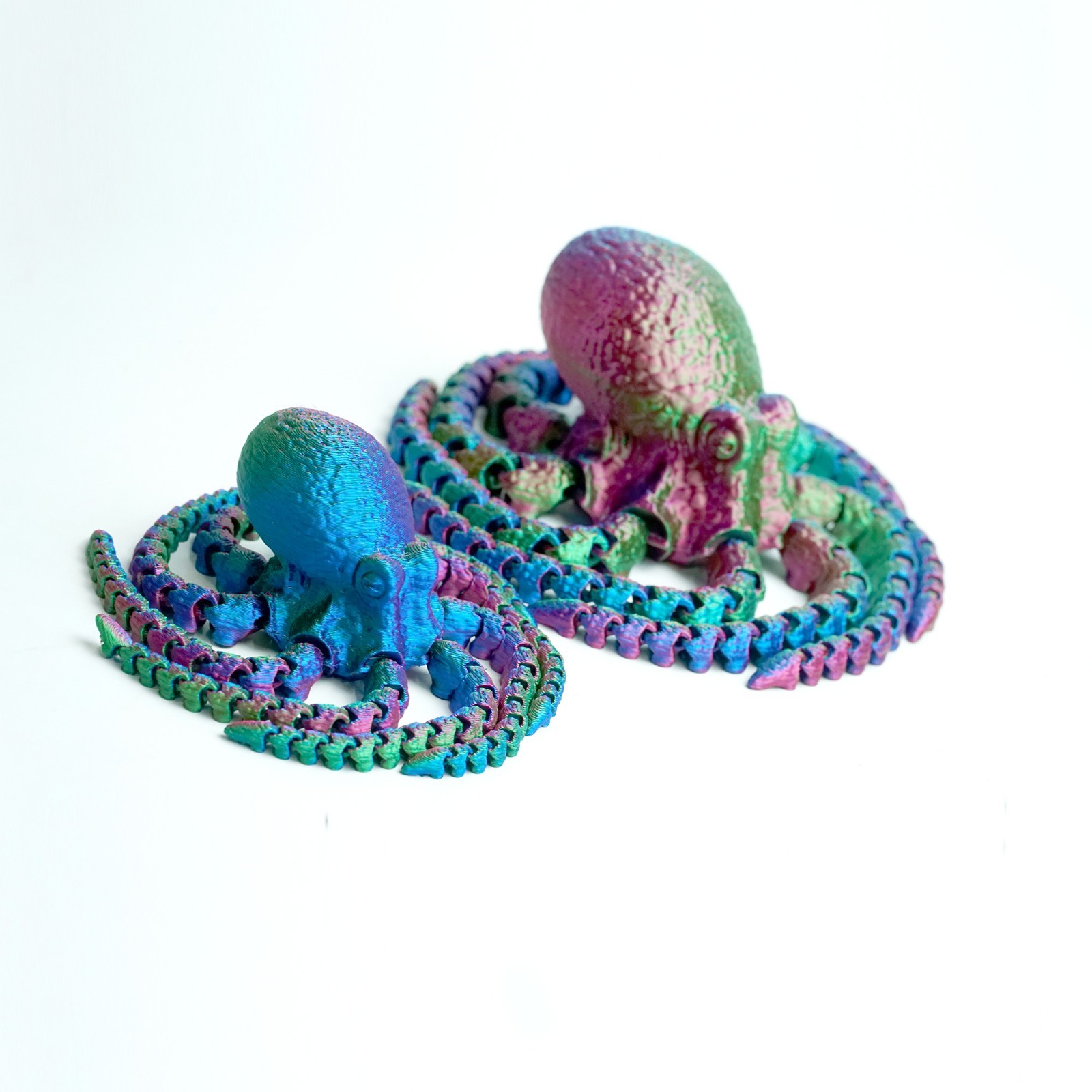 2PCS 3D Printed Octopus Model,Articulated Animals figure,Fidget Toys Home Decor