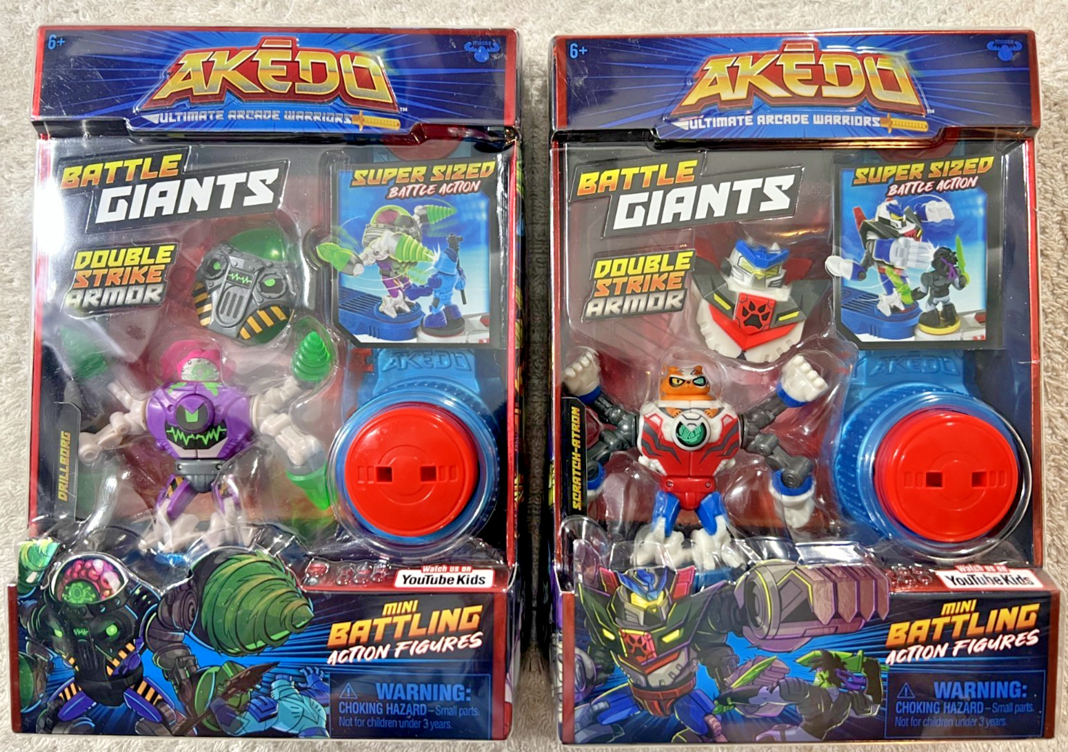 AKEDO BATTLE GIANTS DRILLBORG & SCRATCH-ATRON **NEW**