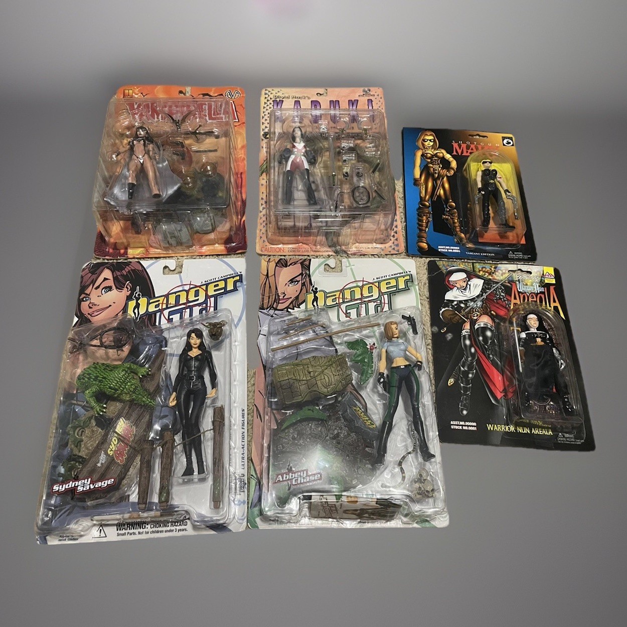 Vampirella Kabuki Danger Girl Warrior Nun 90&rsquo;s 6 Figure Lot Abbey Sydney Areala