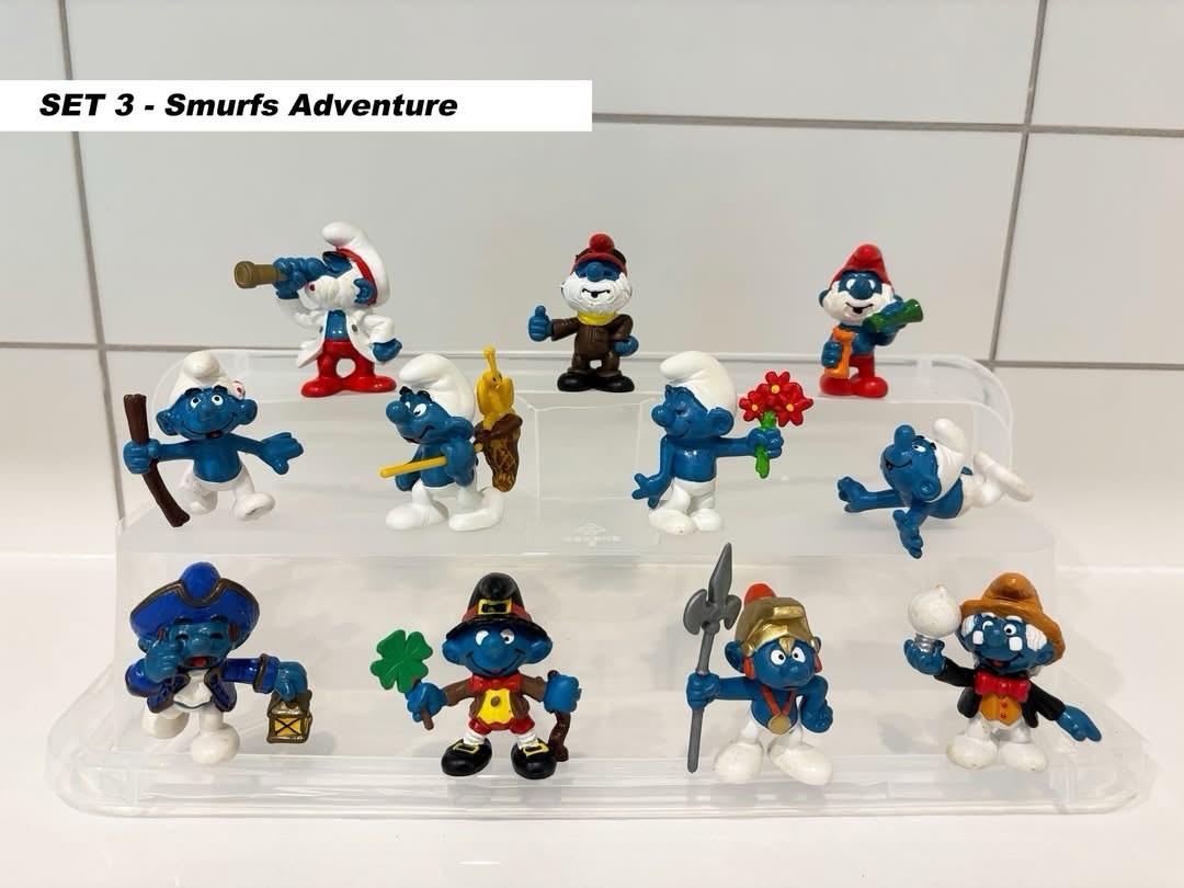 Smurfs Adventure Set of Mini Figures with RARE Thomas Edison and Paul Revere