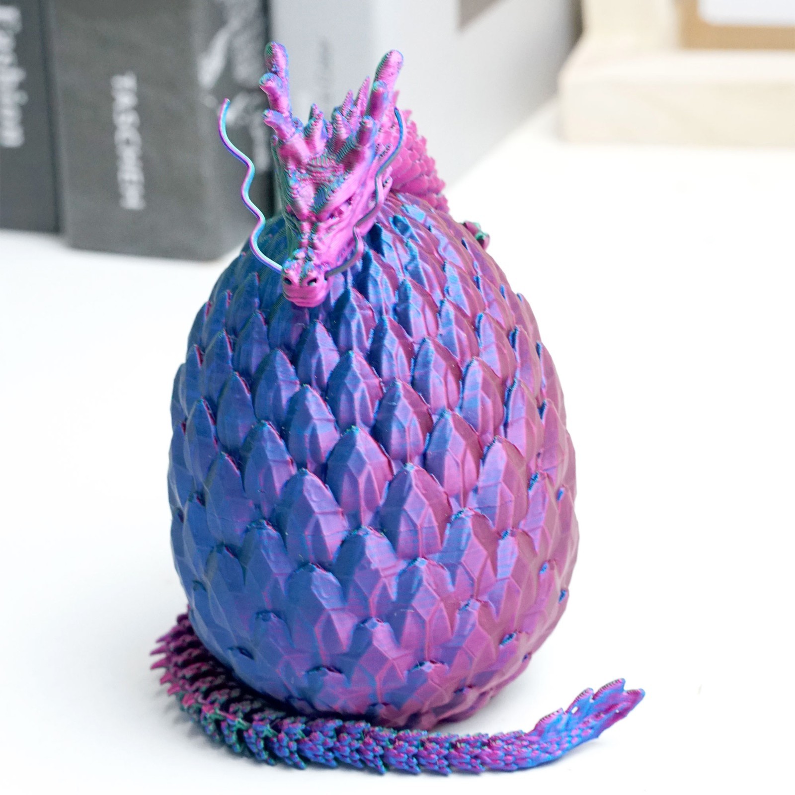 3D Printed Gemstone Dragon Egg Model,Articulated Animals figure,Toys Home Decor