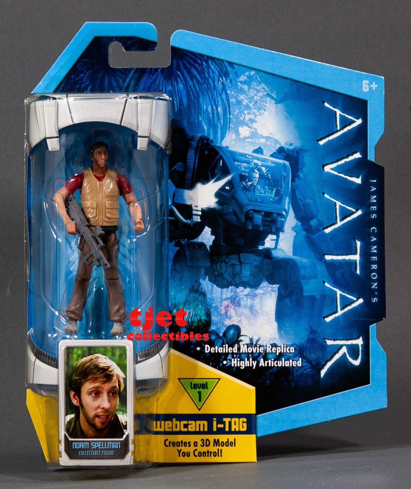 Avatar webcam i-TAG Norm Spellman 3.75&Prime; Action Figure 2009 Mattel New