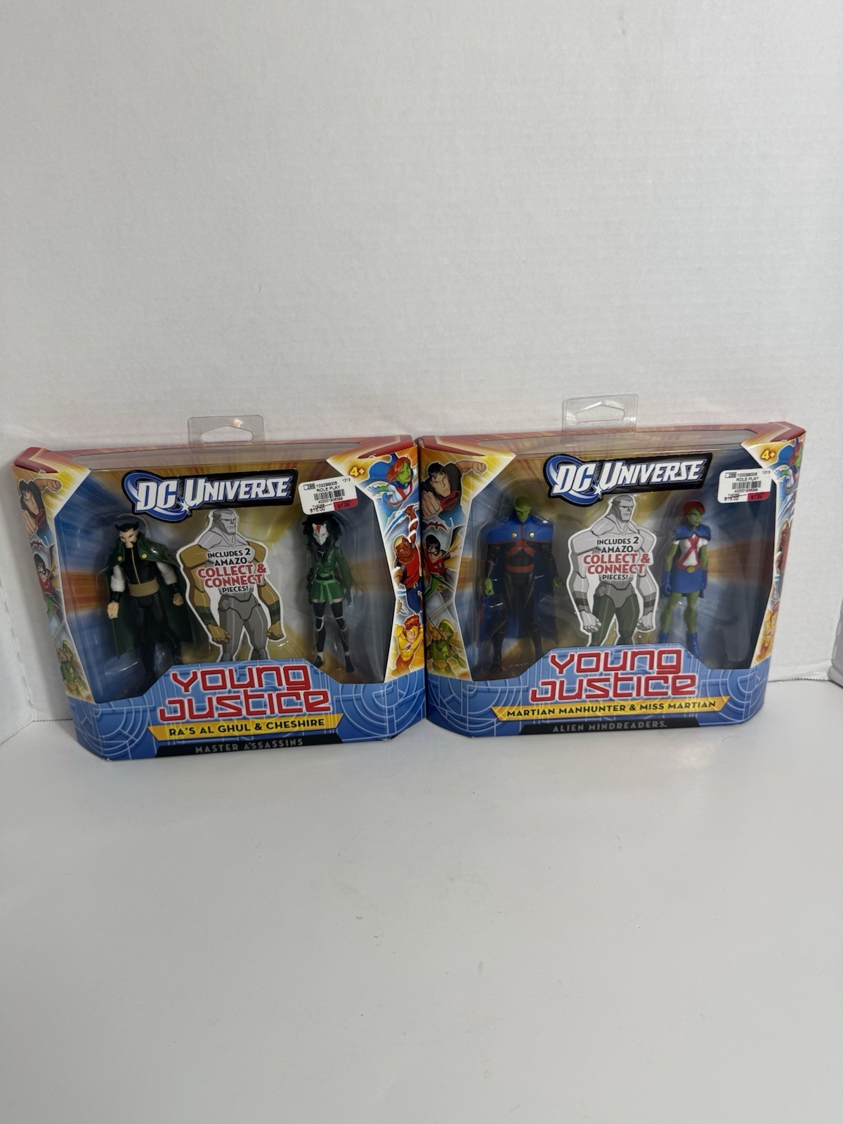 DC Universe Young Justice Set Of 2 Manhunter & Miss Martian + Al Ghul & Cheshire