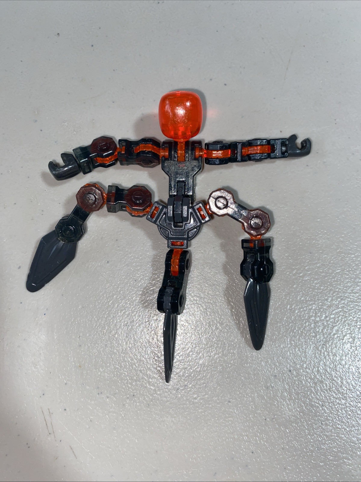 Zing Klikbot Poseable Action Figure without The Weapon Translucent
