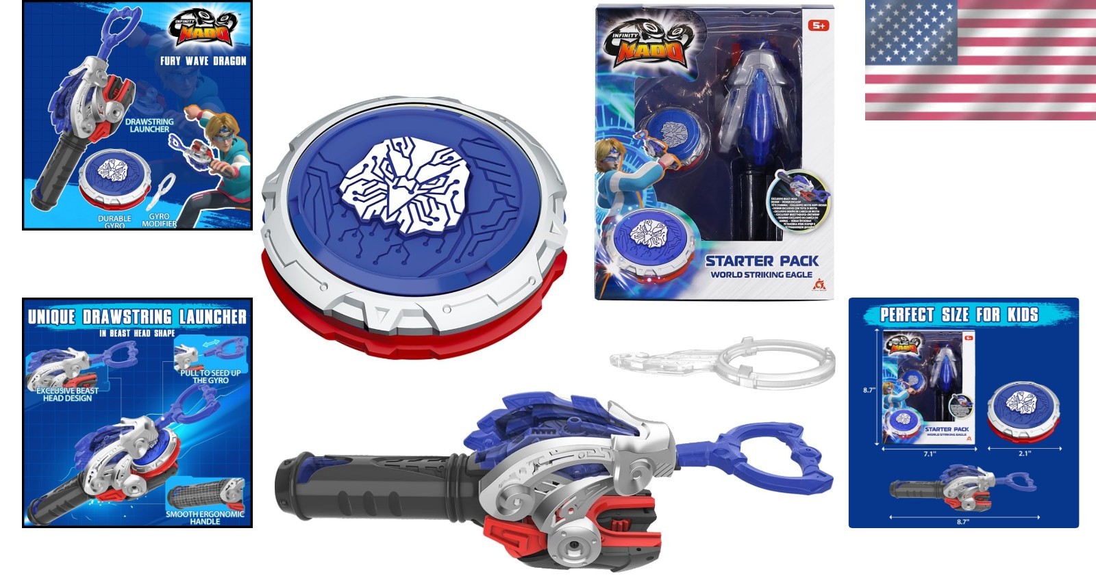 Kiddie Battle Toy with Drawstring Launcher & Spinning Top – Perfect for Gifts