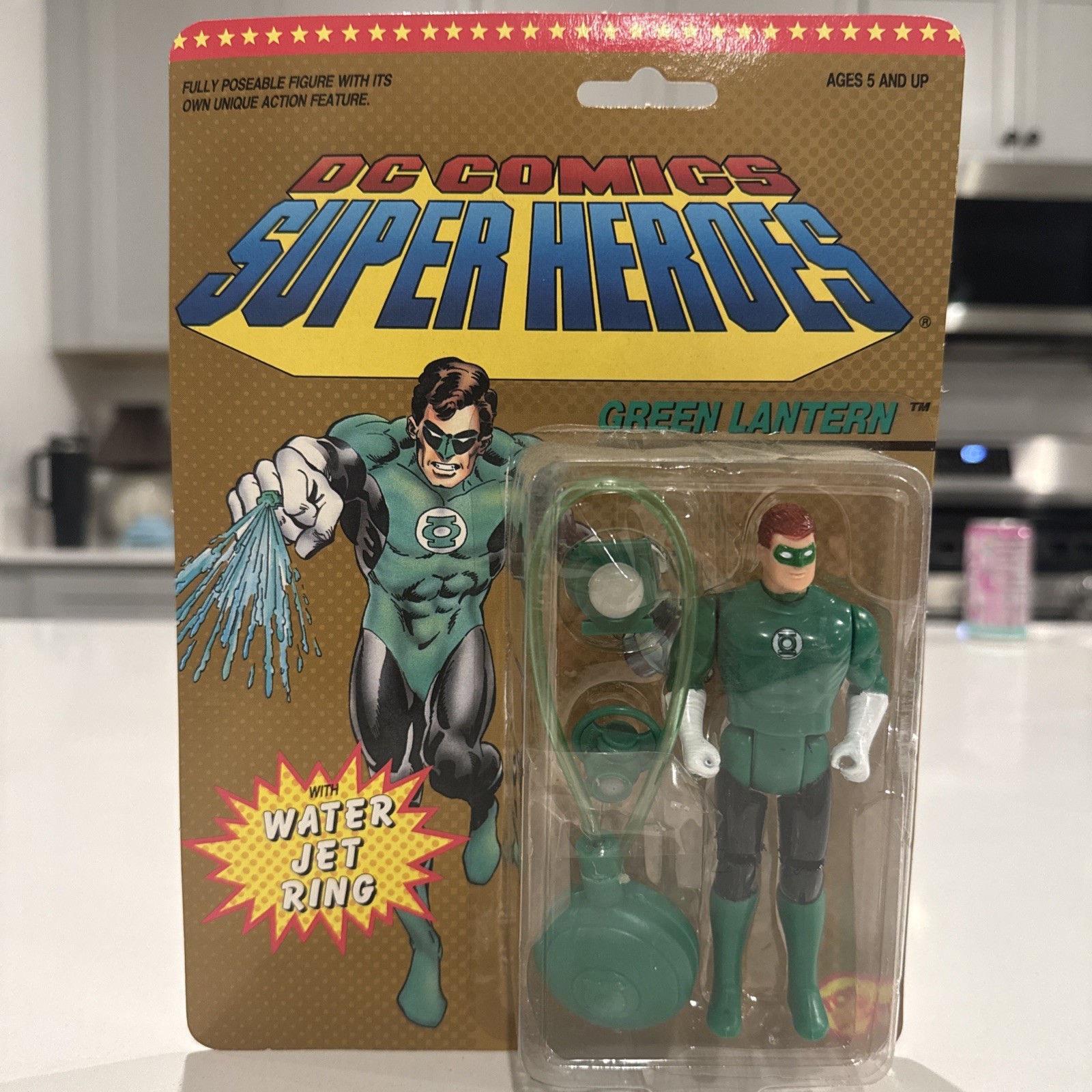 DC Comics Super Heroes.. Green Lantern With Water Jet Ring.. Toy Biz 1990