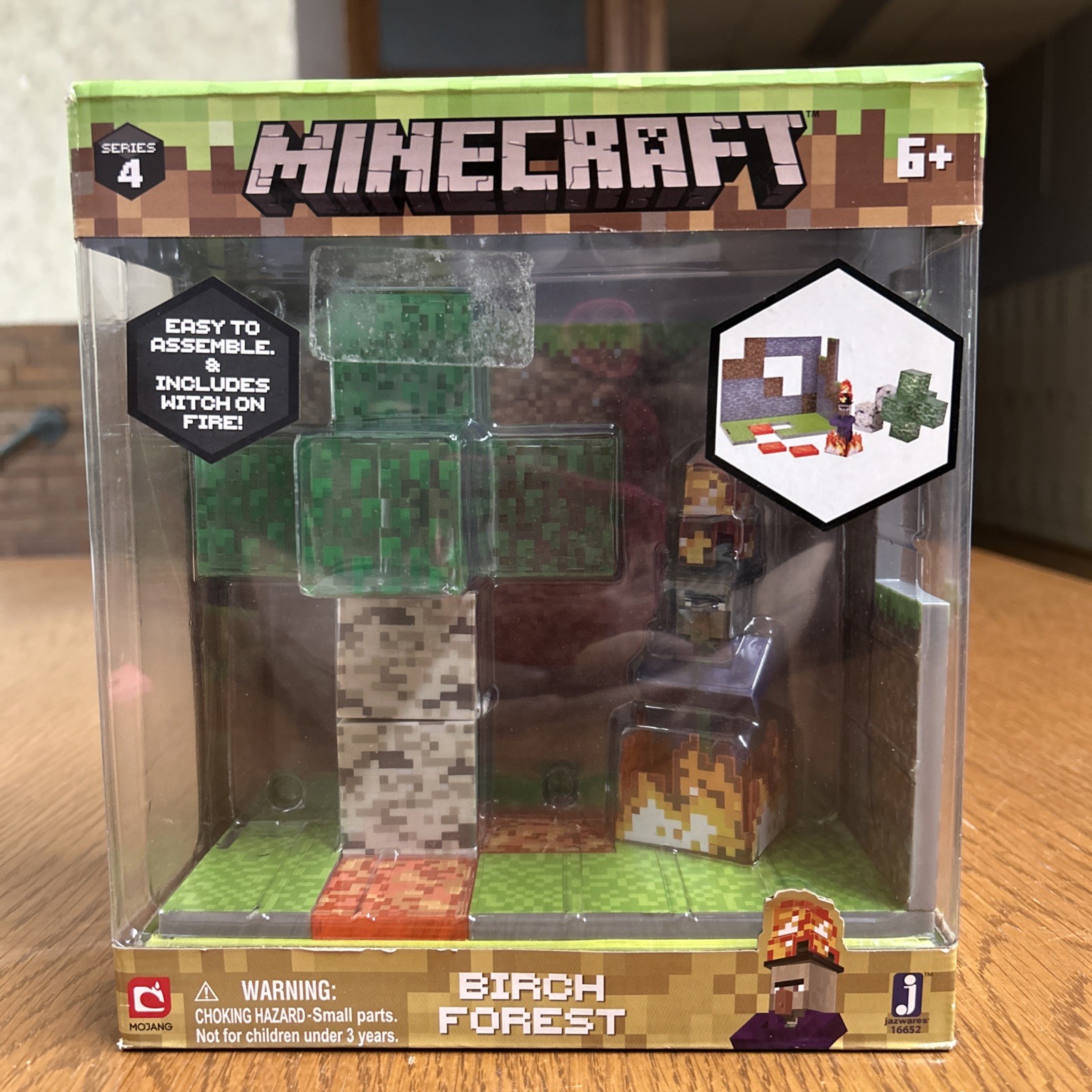 Minecraft Series 4 Birch Forest Playset Mojang Jazwares Brand New Burning Witch