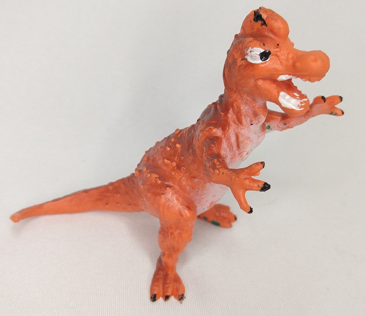 Vintage JARU Hong Kong 4&Prime; Chinasaur Pre Dino Smashers orange T Rex