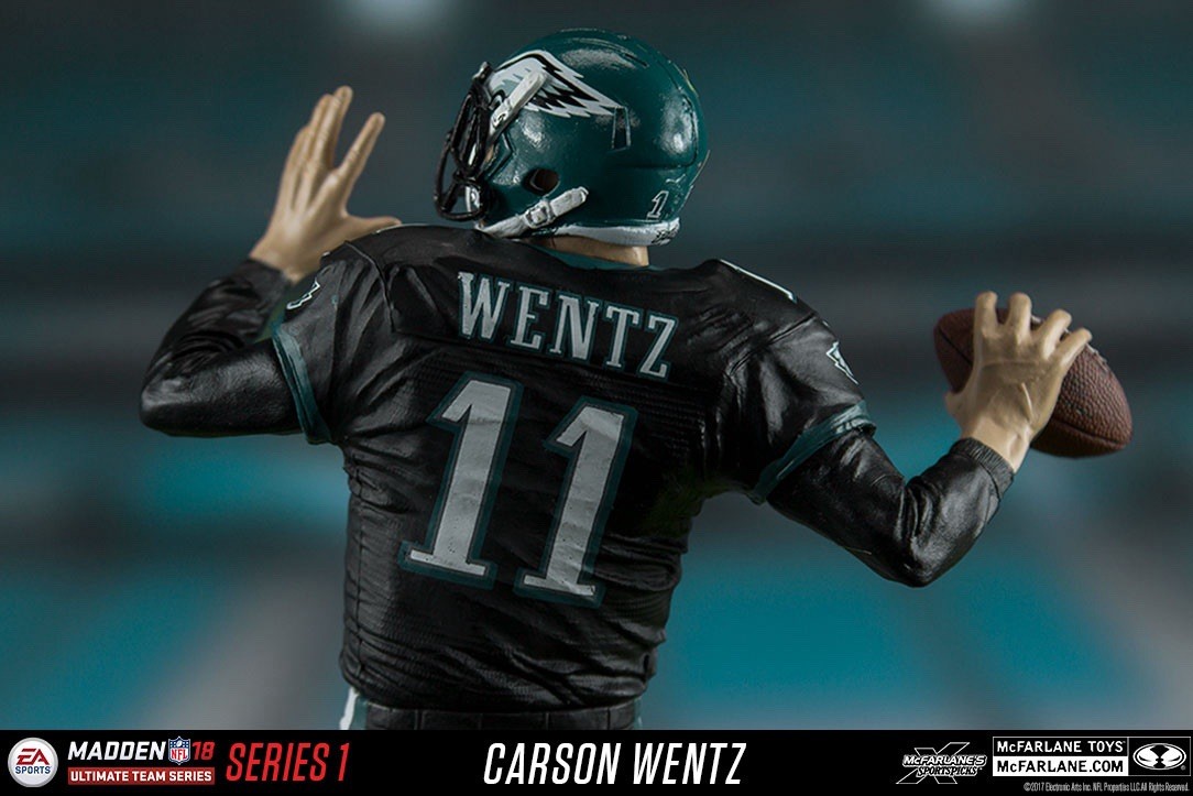 Mcfarlane Carson Wentz Philadelphia Eagles Madden 18 Ultimate Team BLACK JERSEY