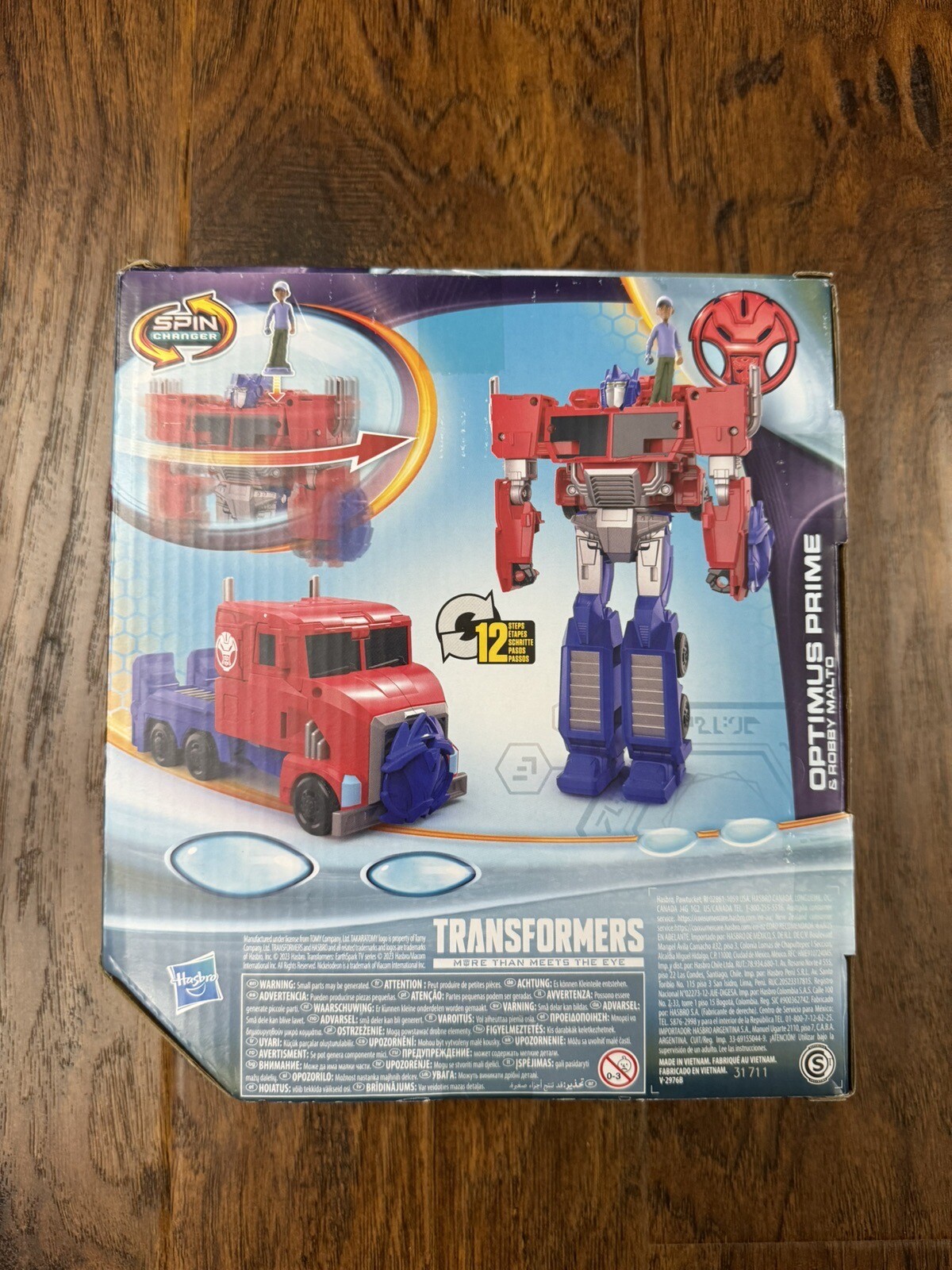 Transformers EarthSpark Spin Changer Optimus Prime & Robby Malto NEW