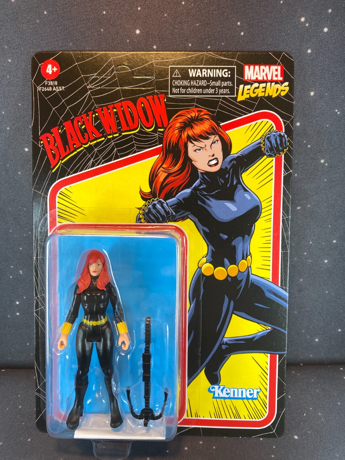 2022 Marvel Hasbro Kenner Legends Retro Black Widow 3.75&Prime; Figure