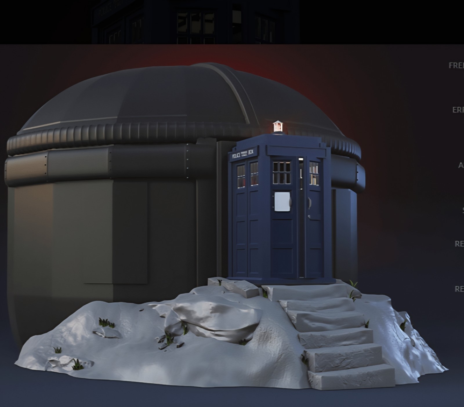 Doctor Who Dr Who 1/32 Scale 12&Prime; Tardis Custom 3d Model Kit W Full Control Room