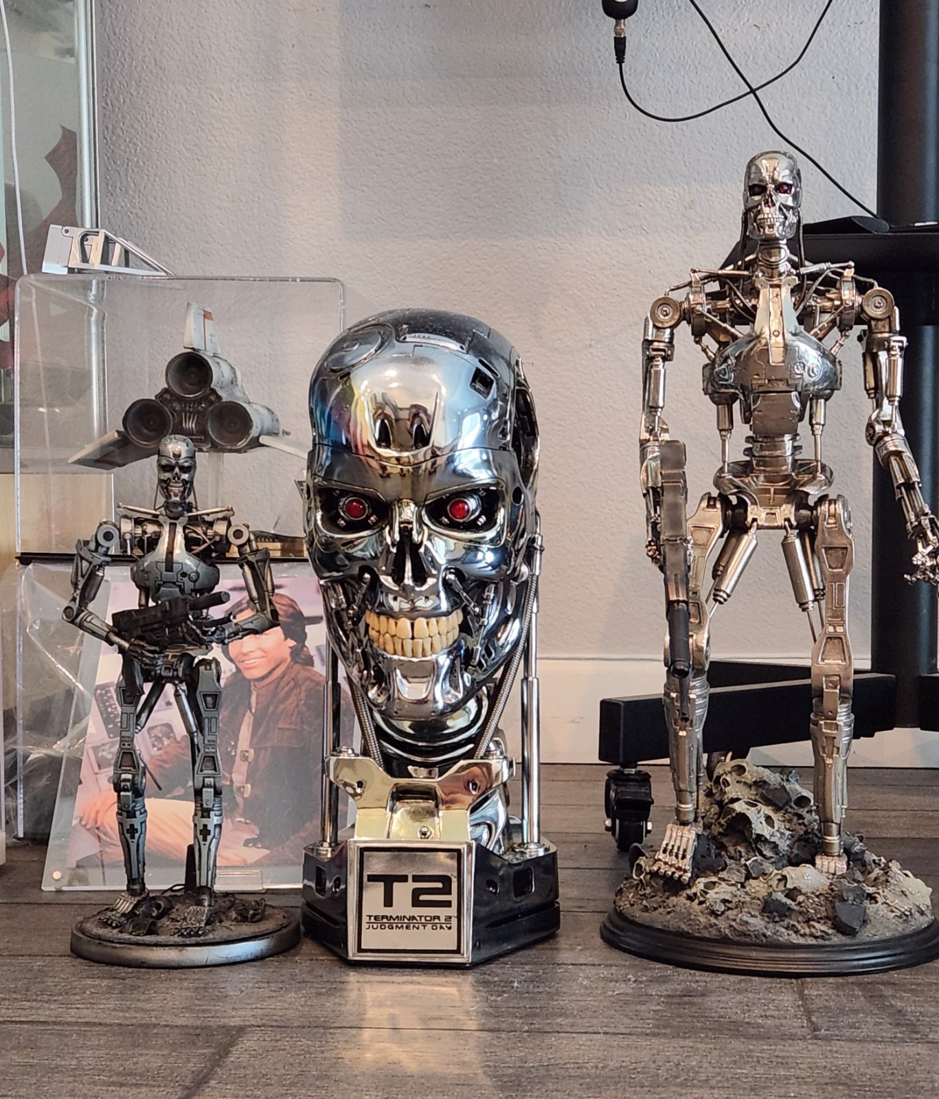 PROTOTYPE AOSHIMA T2 ENDOSKELETON DIE CAST STATUE 1/6 W CERTIFICATE + SIDESHOW B