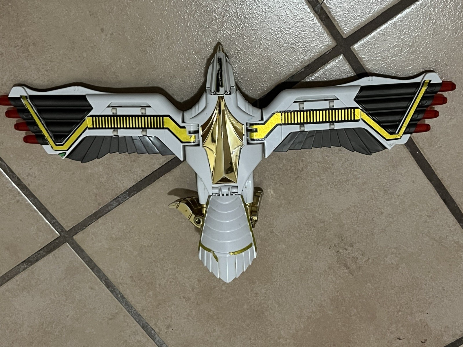 Vintage White Ranger Deluxe Falconzord Mighty Morphin Power Rangers 1995 Bandai