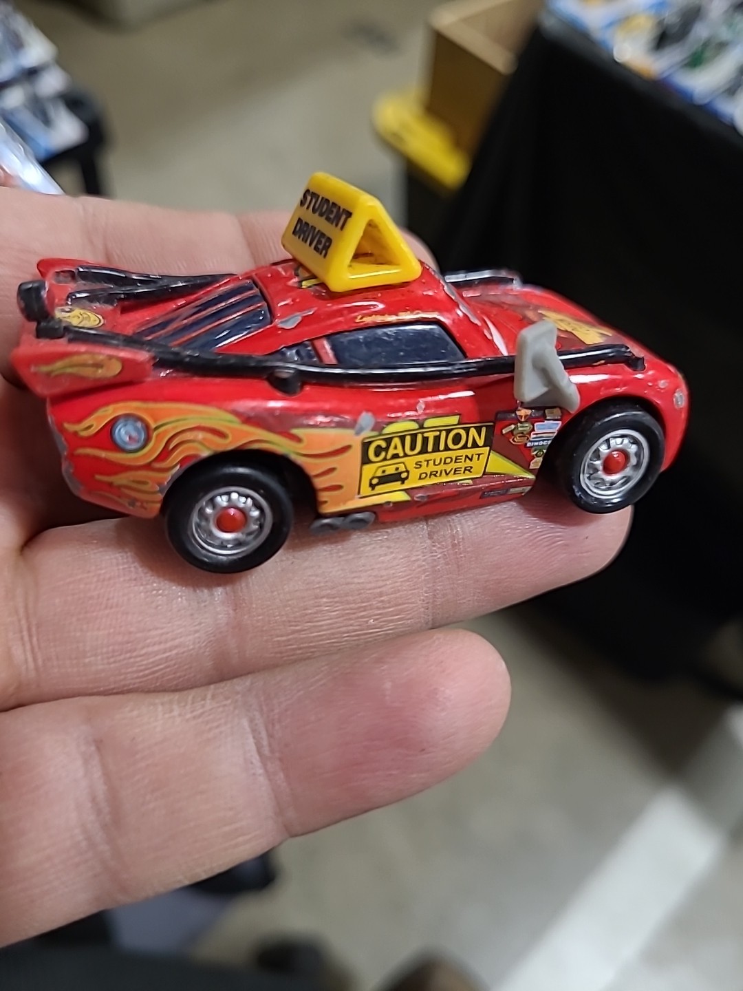 lightning mcqueen Student Driver Broken Driver Mirror