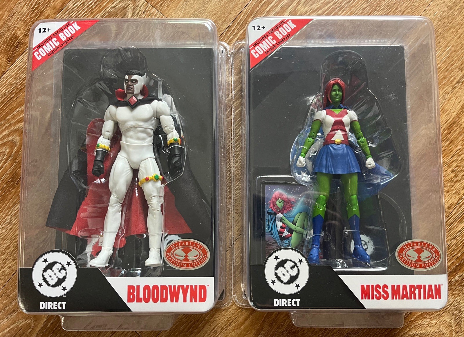 McFarlane DC Direct Lot Miss Martian Bloodwynd Red Platinum page punchers