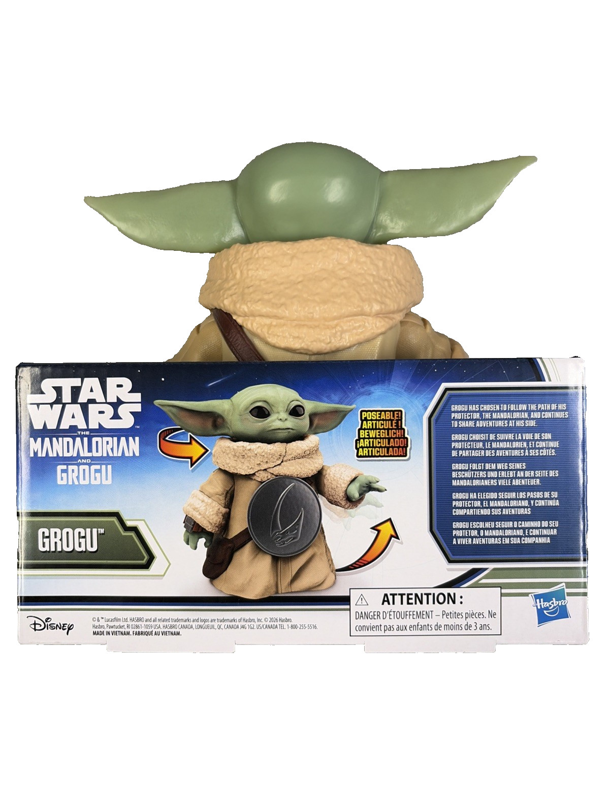 Grogu Baby Yoda 6.5” Action Figure Star Wars Mandalorian & Grogu 2026 Hasbro NEW