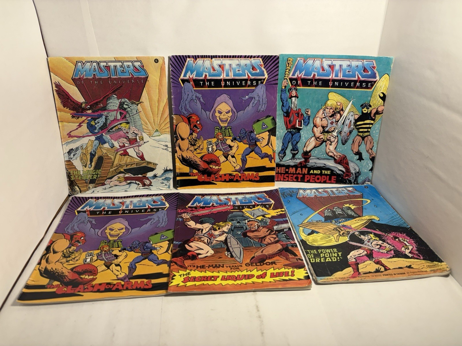 Vintage Action Figure Mini Comic Book Lot Of 6 MOTU Masters of the Universe