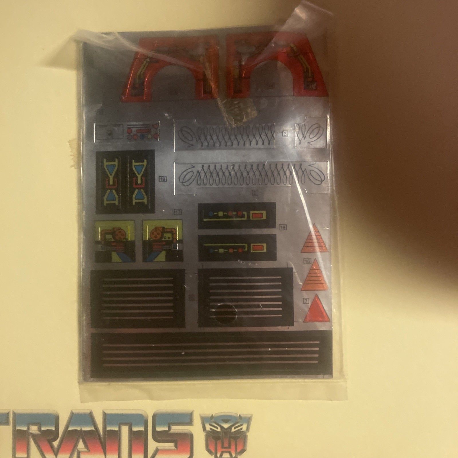 Sealed Transformers G1 MEGATRON STICKER SHEET & INSERT. EXTREMELY RARE