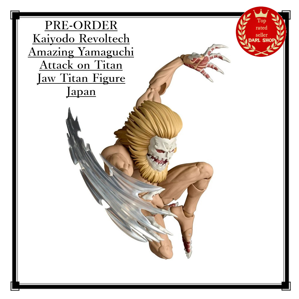 PRE-ORDER Kaiyodo Revoltech Amazing Yamaguchi Attack on Titan Jaw Titan Figure
