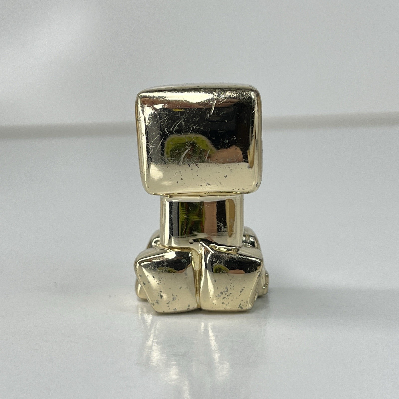Minecraft Creeper Gold Plated Mini Figurine Statue Collectible Ornament