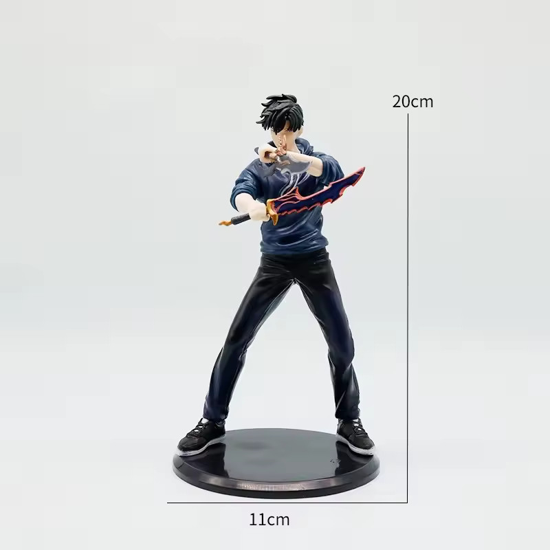 Sung Jinwoo Figure Solo Leveling Shadow Monarch Anime Collection Model Toy 20cm