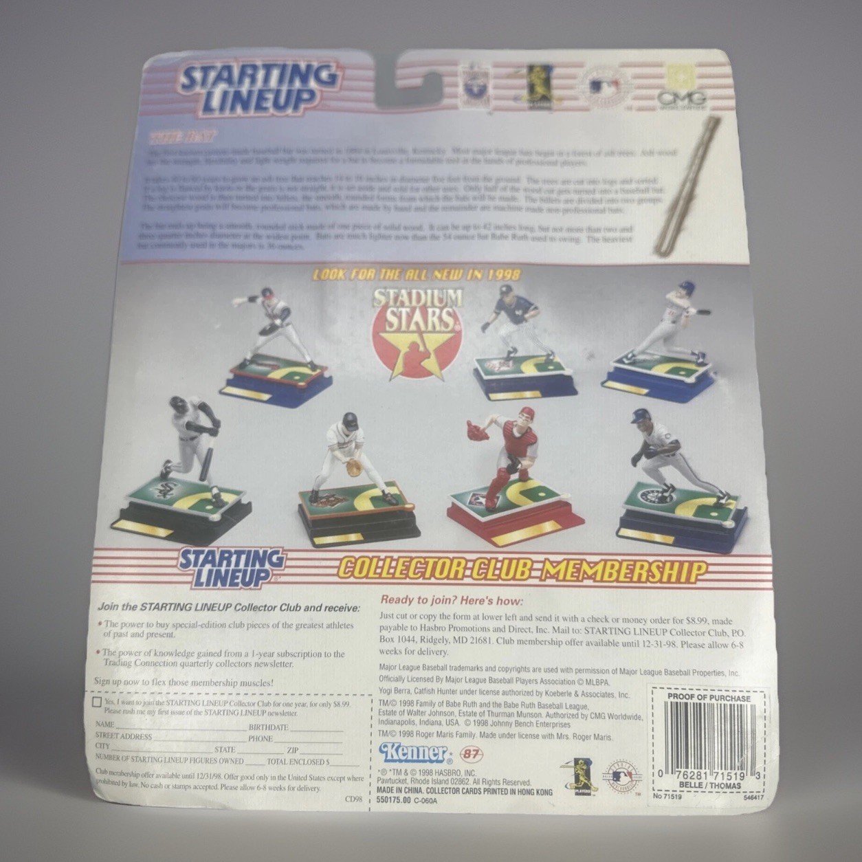 FRANK THOMAS 1998 KENNER STARTING LINEUP MLB – CLASSIC DOUBLES ~NIB~