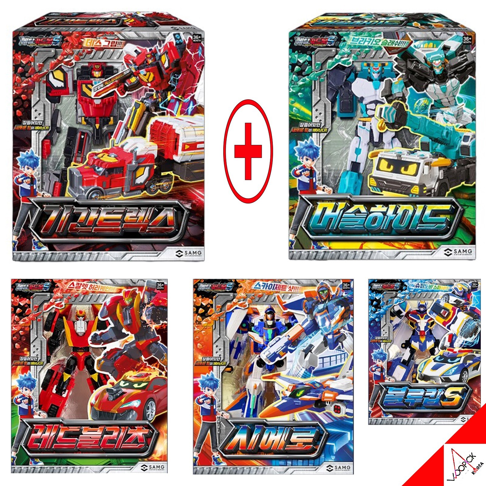 Metal Cardbot S Season2 5-Type Robot Set MUSCLEHYDE GIGANTREX CIELO BLUE COP S..