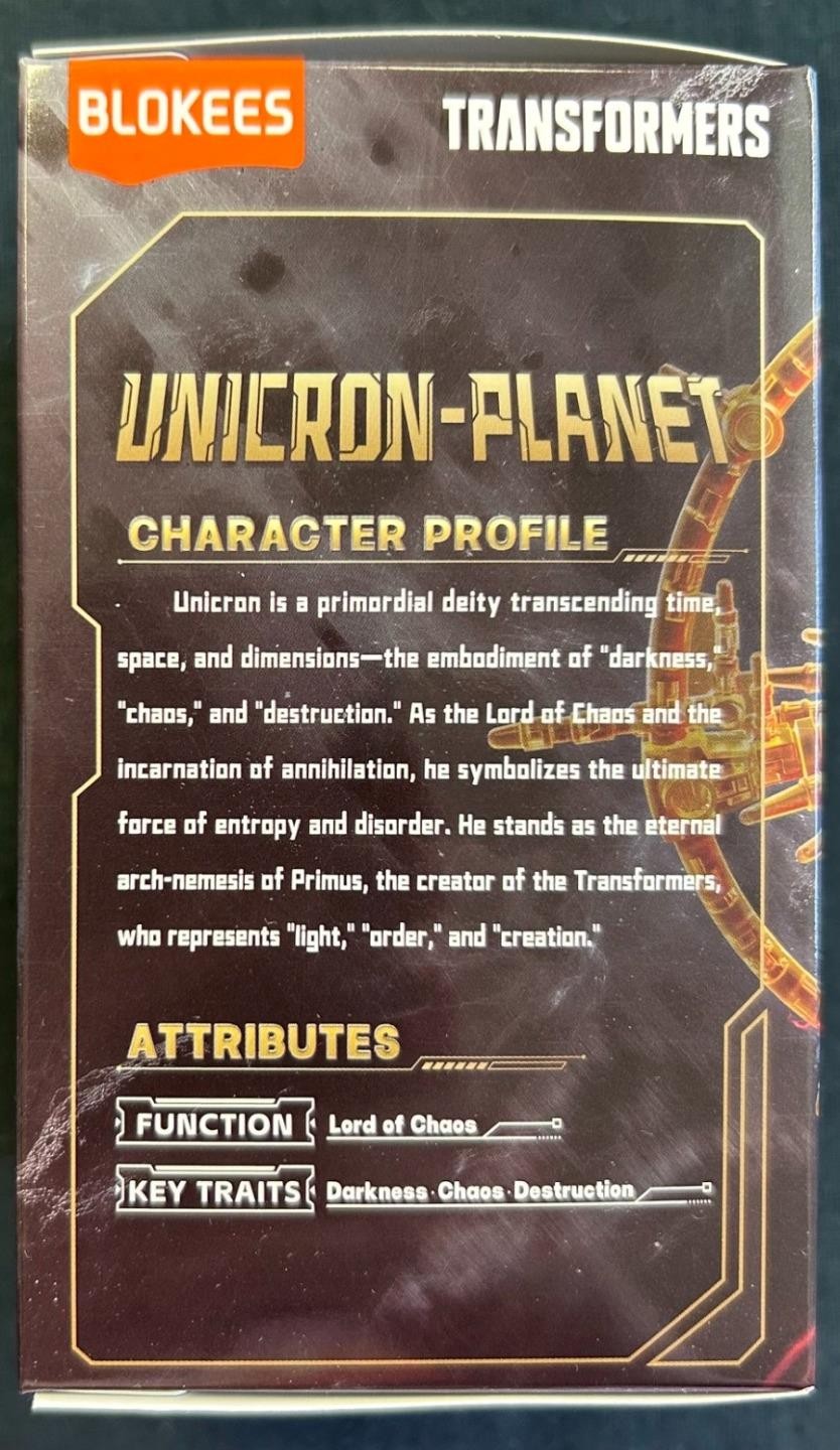 BLOKEES TRANSFORMERS CLEAR UNICRON PLANET SPECIAL EDITION KIT PROMOTIONAL IN USA