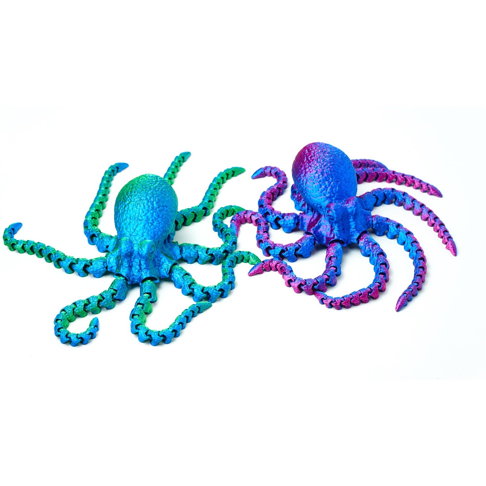 2PCS 3D Printed Octopus Model,Articulated Animals Figure,Fidget Toys Home Decor