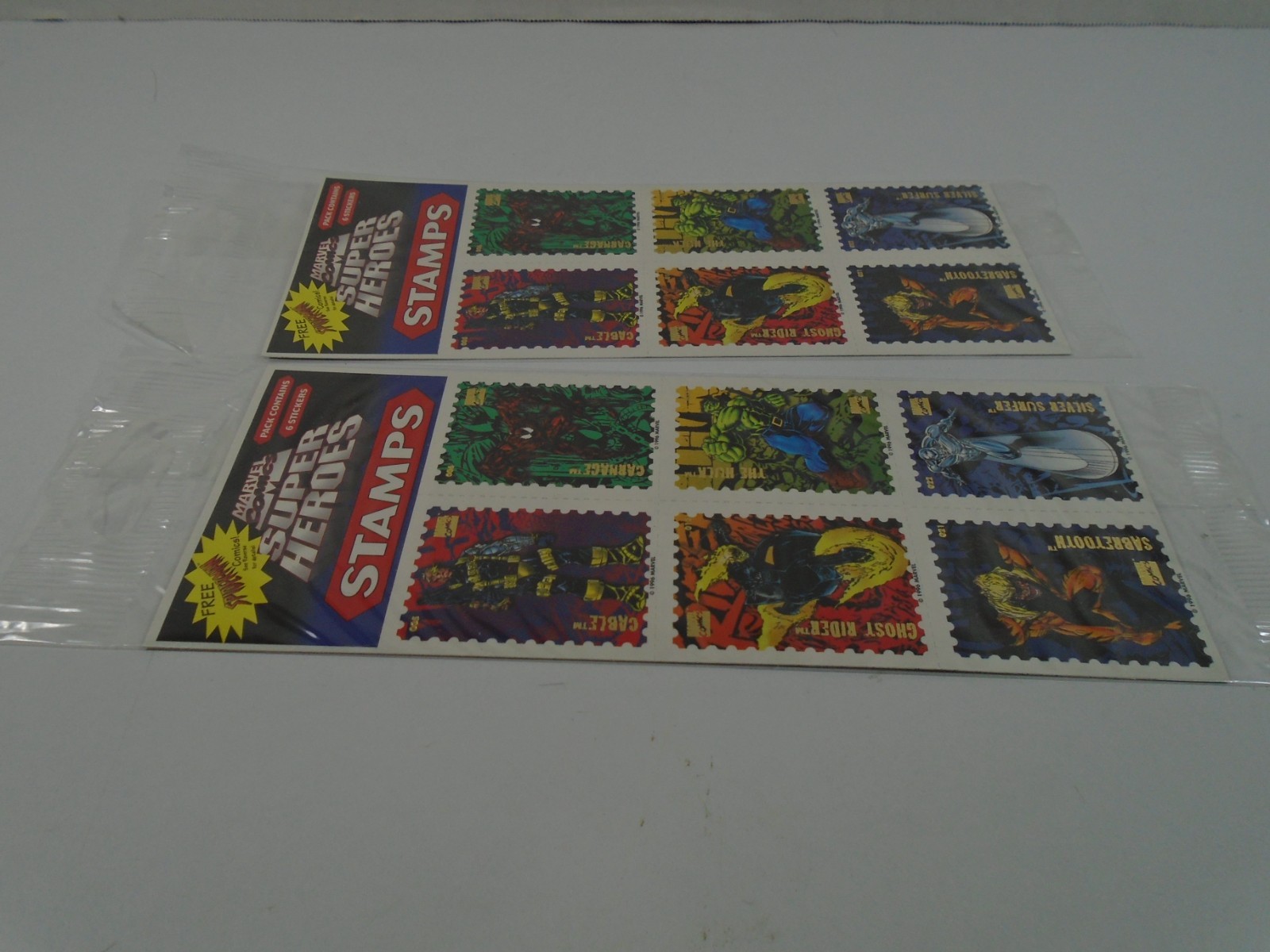 2–1996 MARVEL COMICS SUPER HEROES–STAMPS SHEETS (NEW)