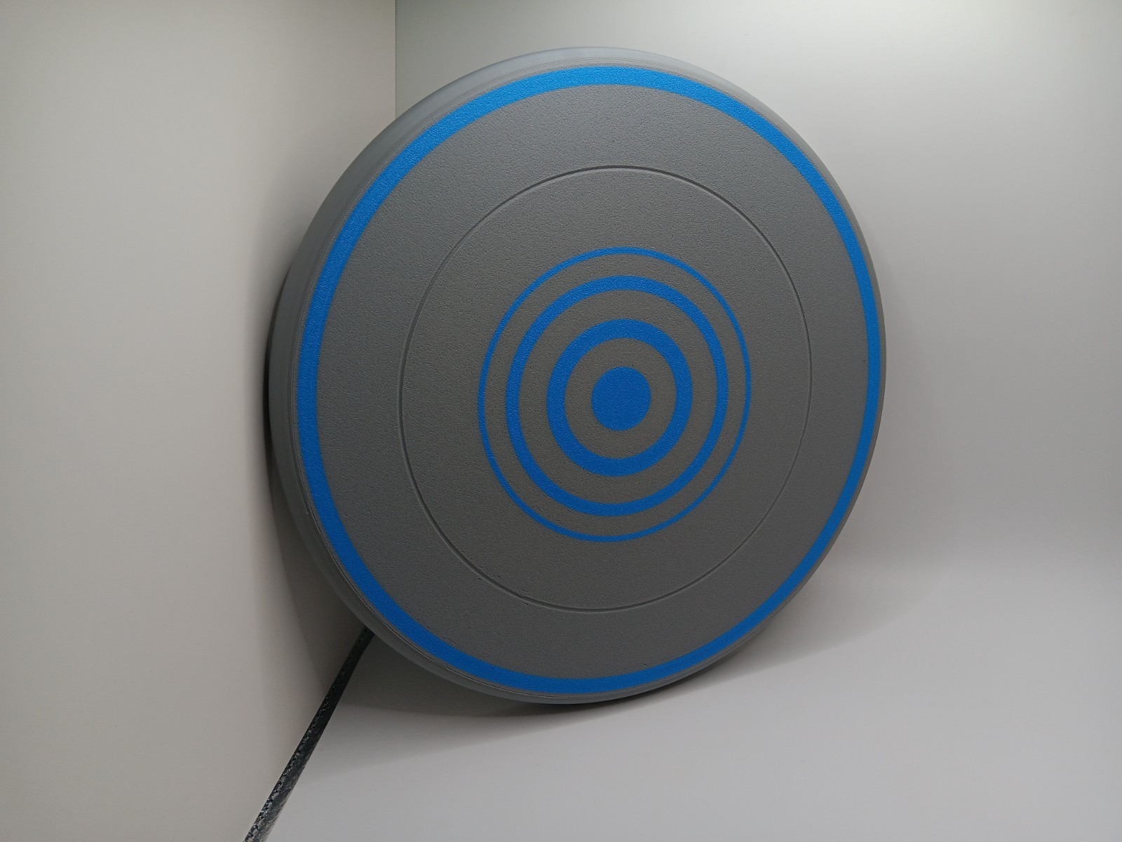 Retro Original Tron style identity disk full size (power-up) Grey/Blue ID Disc