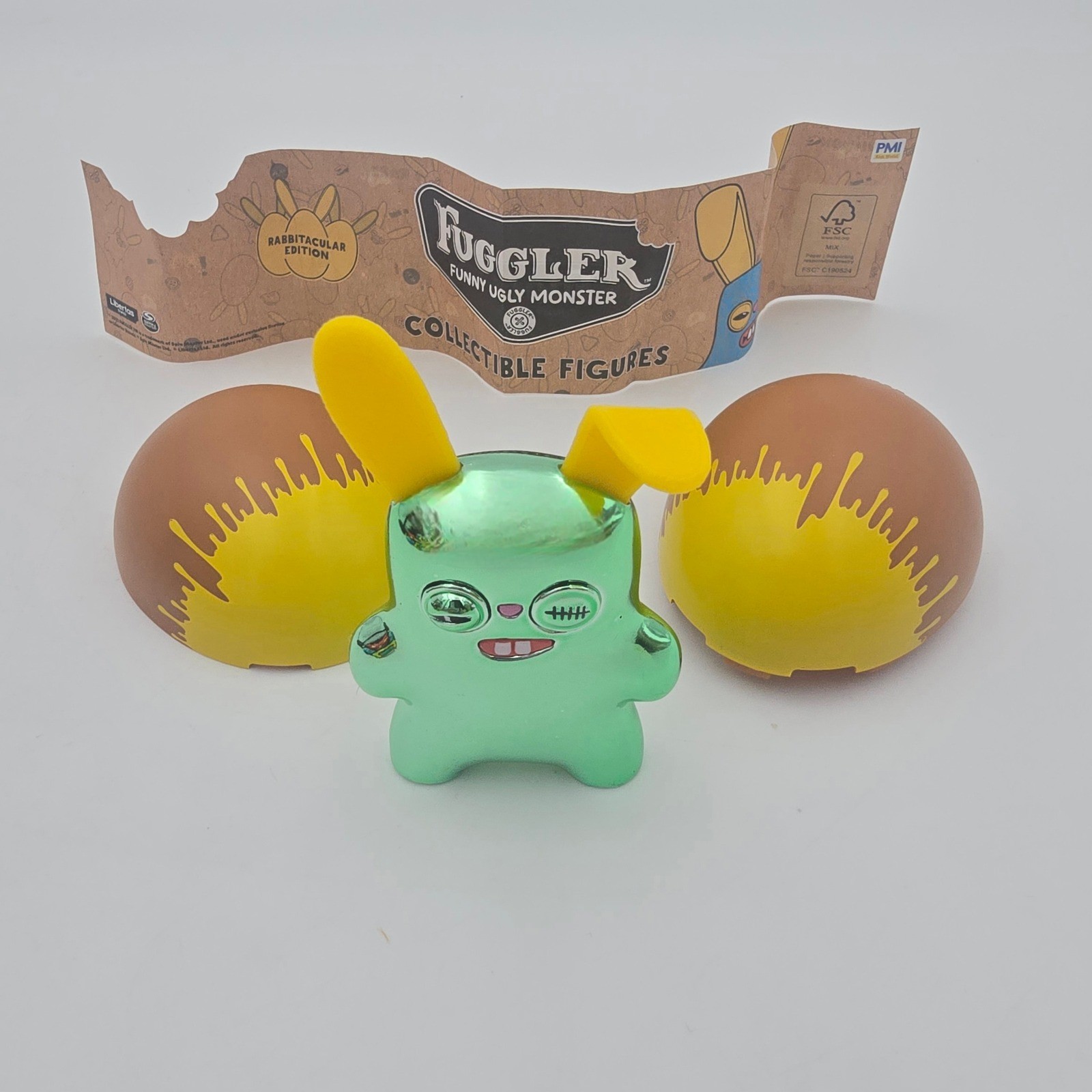 Fuggler Funny Ugly Monster Rabbitacular Green Metallic Chrome Rare Mini Figure